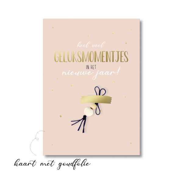 ansicht-geluksmomentje-met-gelukspoppetje. Ansichtkaart - Heel veel geluksmomentjes in het nieuwe jaar