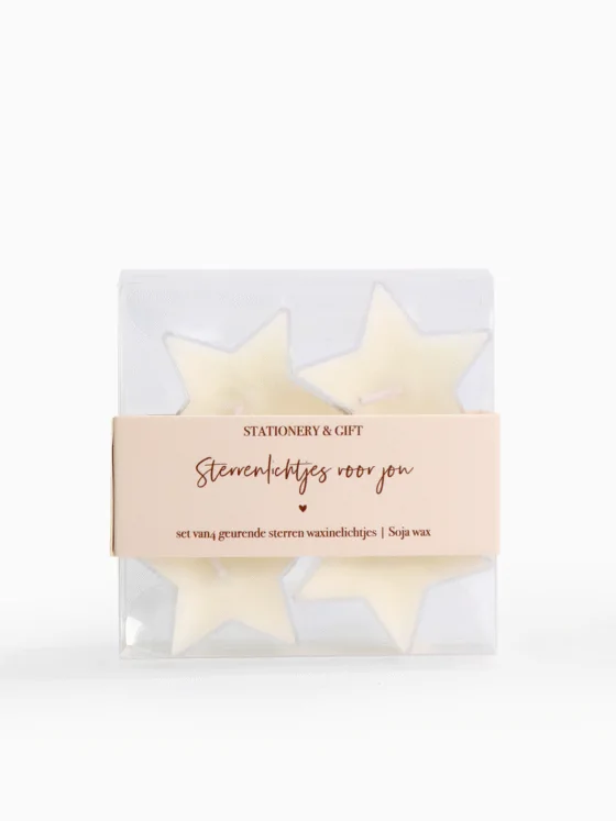Waxinelichtjes ster – Set van 4 Waxinelichtjes ster – Set van 4