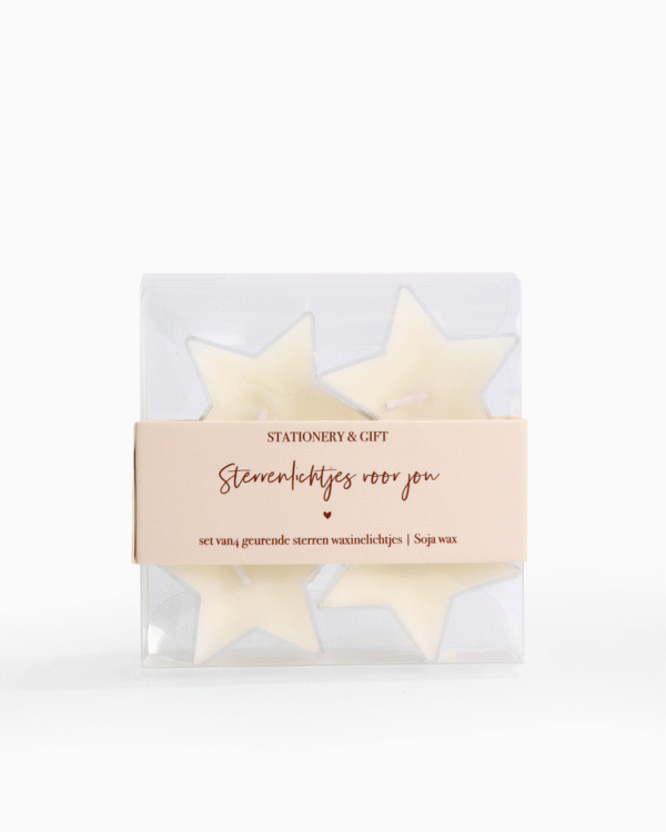 Waxinelichtjes ster – Set van 4
