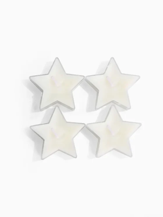 Waxinelichtjes ster – Set van 4
