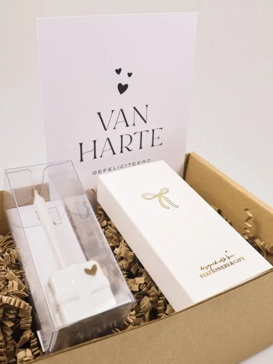 Cadeaupakket gefeliciteerd – met Räder cadeau kandelaar en kaarsje