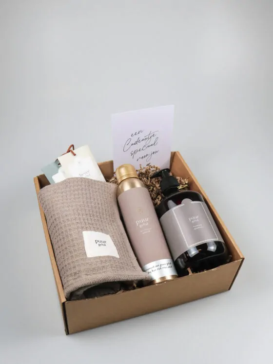 Cadeaupakket Puur Geluk met douchefoam, handzeep en geurzakjes