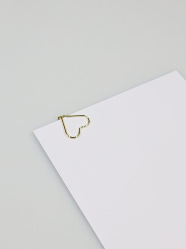 Paperclips gouden hartvorm – Set van 3 stuks