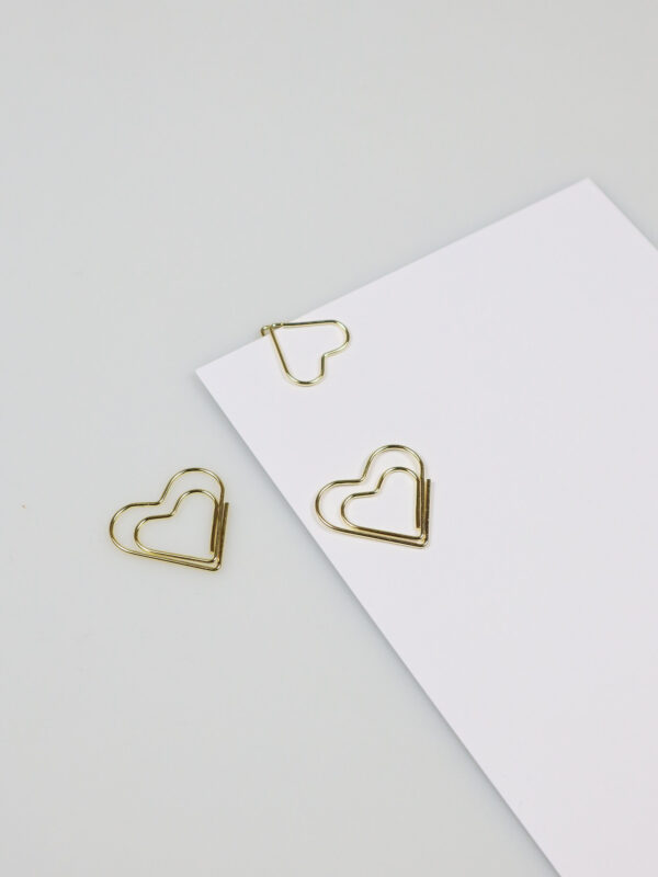 Paperclips gouden hartvorm – Set van 3 stuks