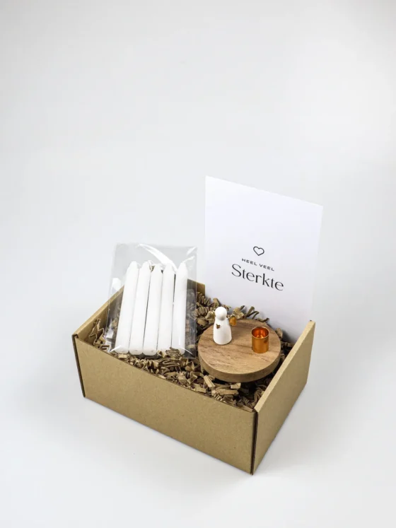 Cadeaupakket sterkte – Räder engel kandelaar en 5 kaarsjes