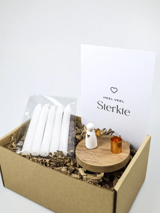 Cadeaupakket sterkte – Räder engel kandelaar en 5 kaarsjes