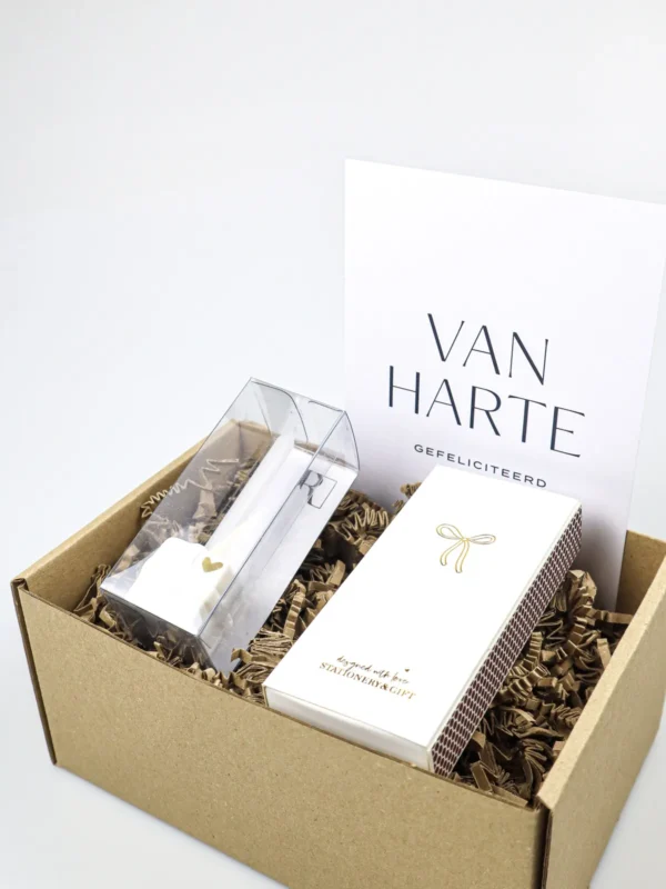 Cadeaupakket gefeliciteerd – Räder cadeau kandelaar en lucifers