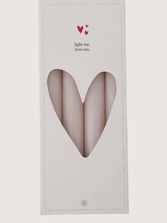 Zusss set van 4 rustieke kaarsen 20cm - Zand