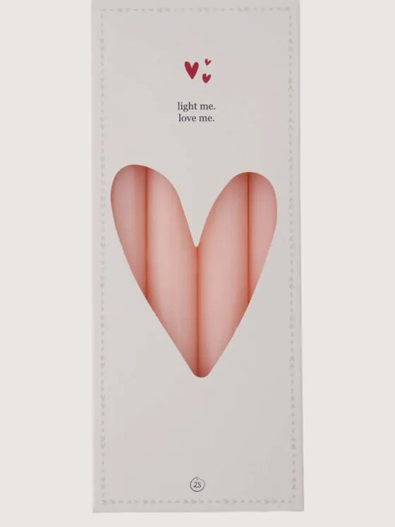 Zusss set van 4 rustieke kaarsen 20cm - Roze
