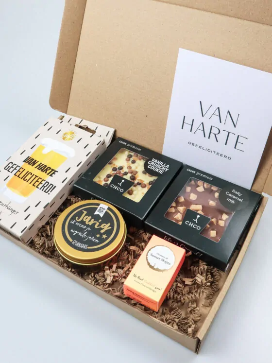 Brievenbus cadeau van harte – Luxe chocolade & geur
