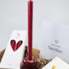 Sterkte cadeaupakket – kaarsenset met hart kandelaar, Zusss kaarsjes & lucifers