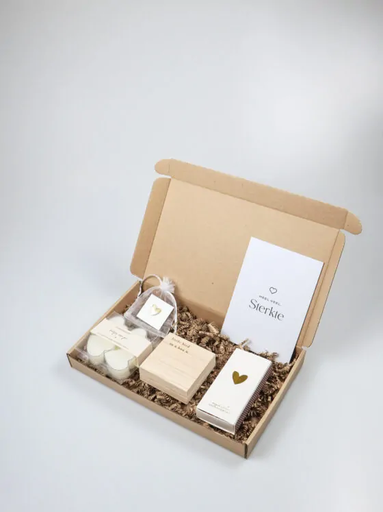 Sterkte brievenbus cadeau – Liefdevol troostpakket met licht en symboliek