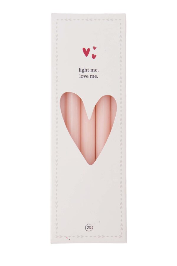 Zusss doosje met 10 extra smalle kaarsjes 1,2 cm - Roze