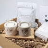 Geniet cadeaupakket met thee, waxinelichthouders & lichtmoment