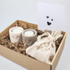Cadeaupakket met waxinelichthouders en waxinelichtjes