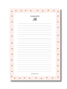 Notitieblok De Allerliefste Juf – A5