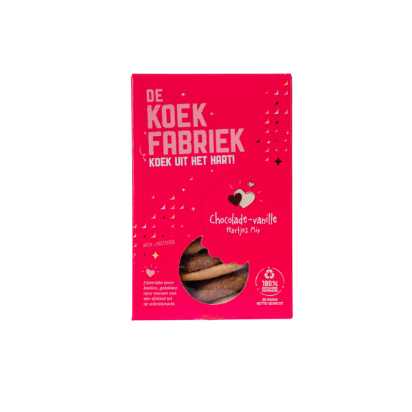 De Koekfabriek - Chocolade vanille - hartjes mix