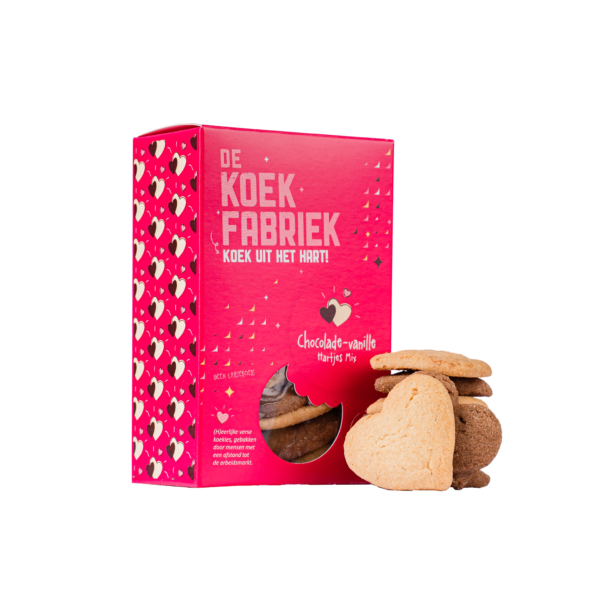De Koekfabriek - Chocolade vanille - hartjes mix