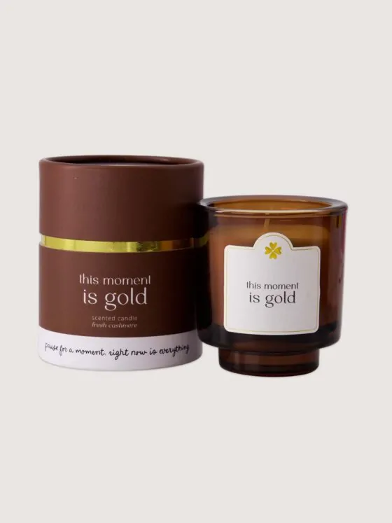 Zusss geurkaars glas in koker - This moment is gold