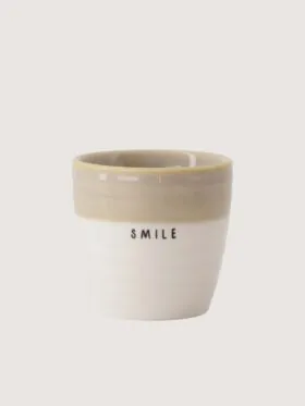 Zusss Espressomok Smile - Wit/Zand