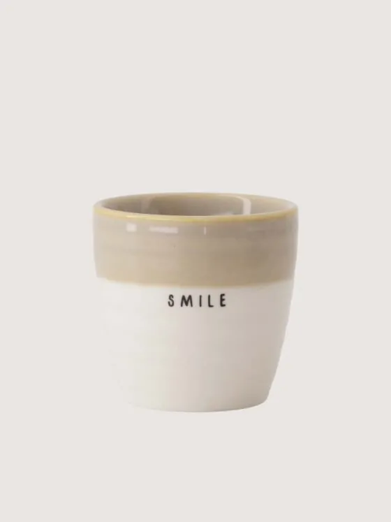 Zusss Espressomok Smile - Wit/Zand Zusss Espressomok Smile - Wit/Zand