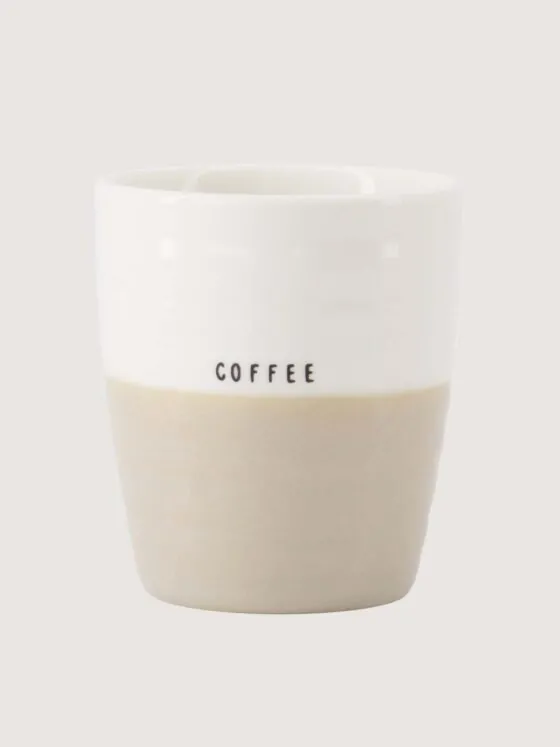 Zusss koffiemok Coffee - Wit/Zand 0703-0042-7011 Zusss koffiemok Coffee - Wit/Zand