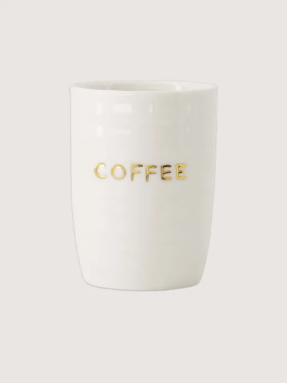 Zusss koffiemok - coffee wit/goud