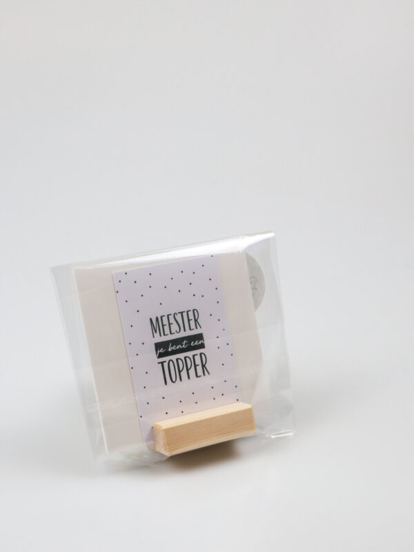 Quote blockie meester cadeau - De allercoolste meester