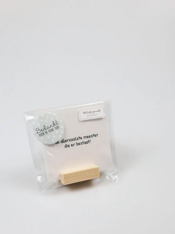 Quote blockie meester cadeau - De allercoolste meester