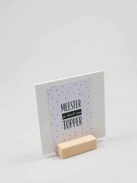 Quote blockie meester cadeau - De allercoolste meester