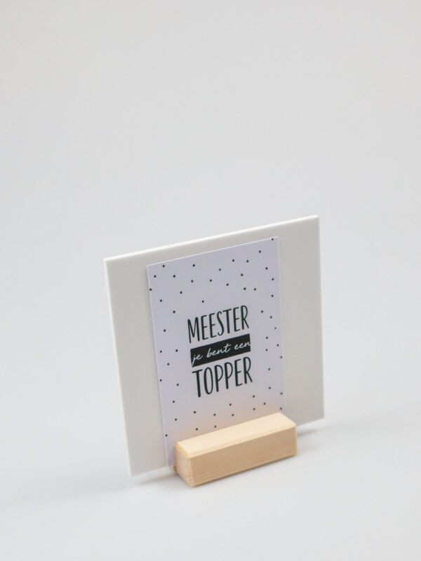 Quote blockie meester cadeau - De allercoolste meester