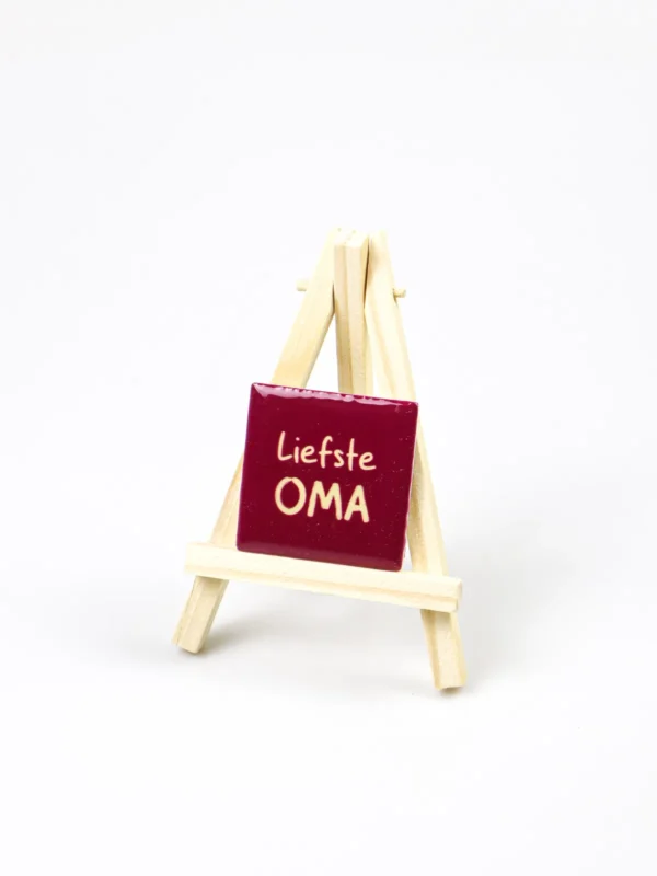 Magneet tegeltje - Liefste oma (Excl. houten ezel)