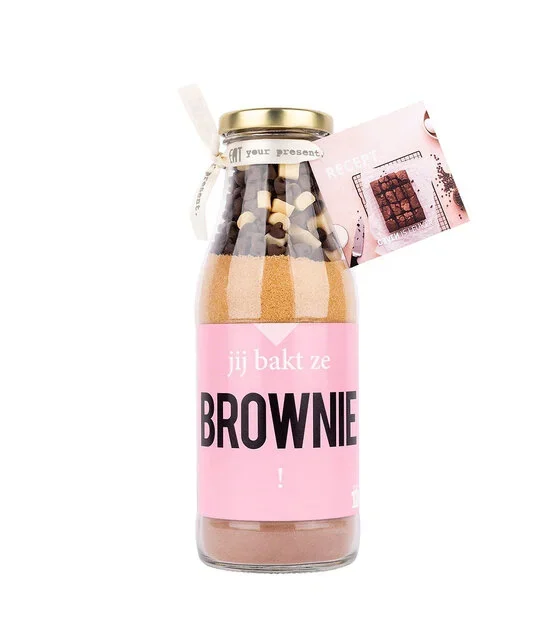 bakmix in fles - jij bakt ze brownie!