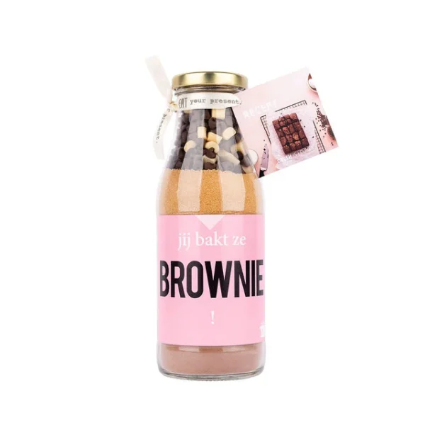 bakmix in fles - jij bakt ze brownie!