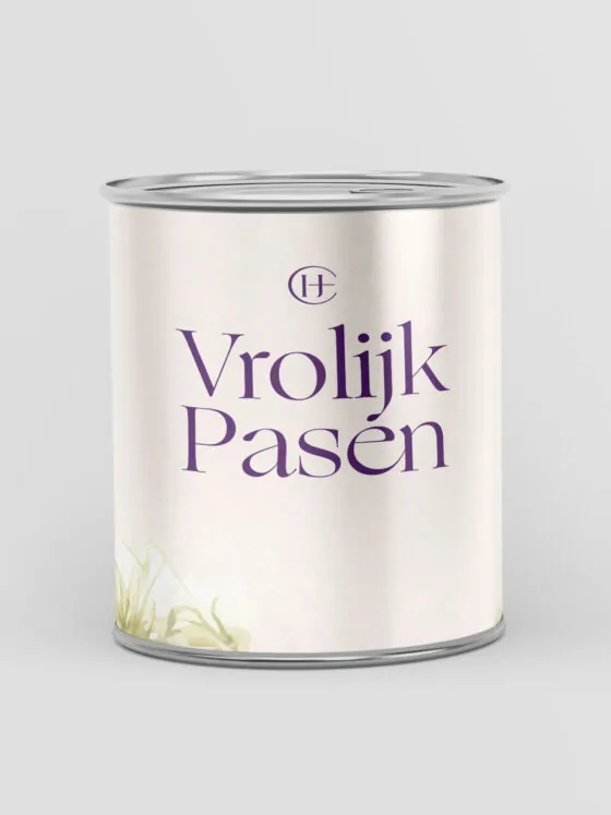 Blikje snoep – Vrolijk Pasen met haas