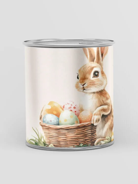 Blikje snoep – Vrolijk Pasen met haas