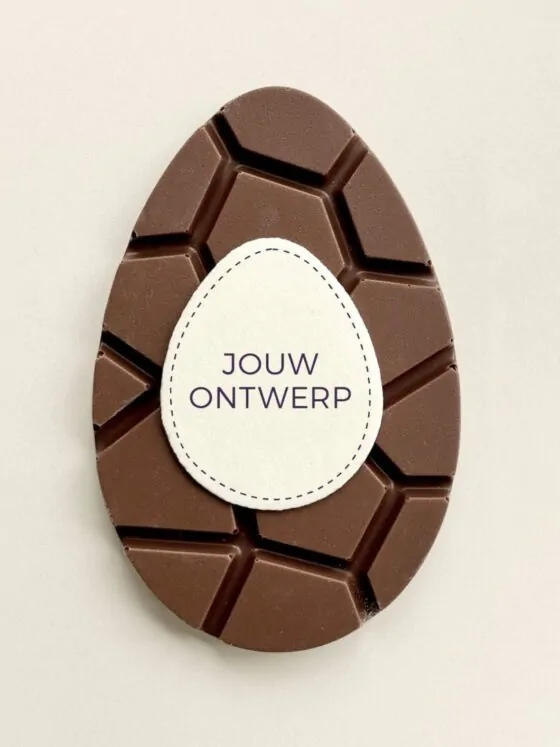 Chocolade paasei melk - In verzenddoos | Eigen logo