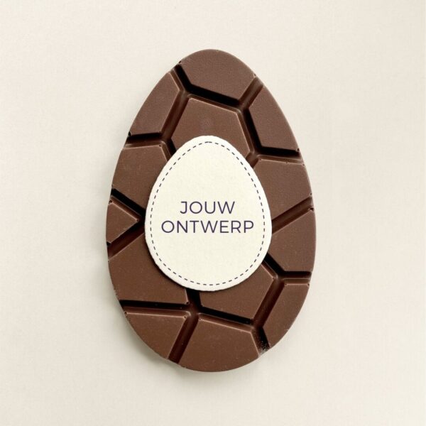 Chocolade paasei melk - In verzenddoos | Eigen logo