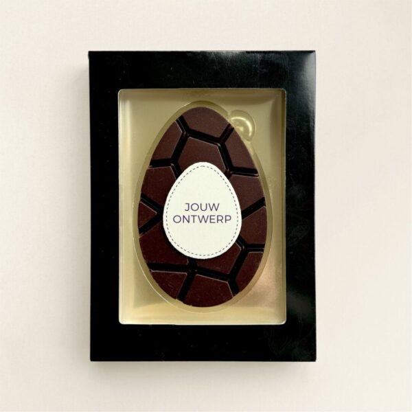 Chocolade paasei puur eigen logo - luxe geschenkdoos