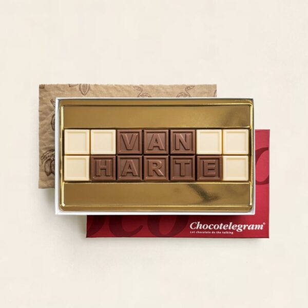 ChocoTelegram Van harte - Geschenkdoos