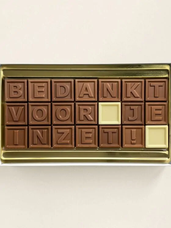 ChocoTelegram Bedankt voor je inzet! - geschenkdoos