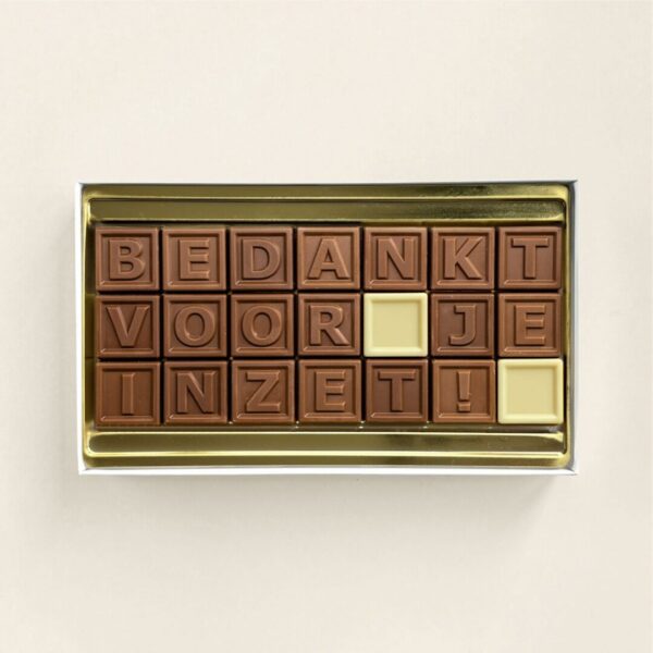 ChocoTelegram Bedankt voor je inzet! - geschenkdoos