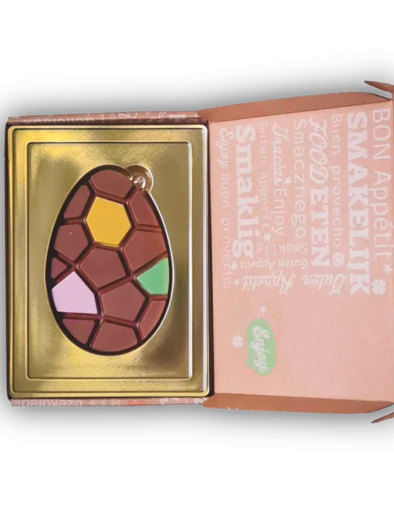 Chocolade paasei - melk in verzenddoos