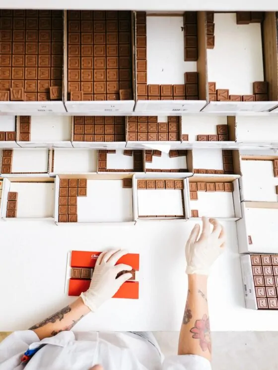 ChocoTelegram Vrolijk Pasen - melk/wit chocolade