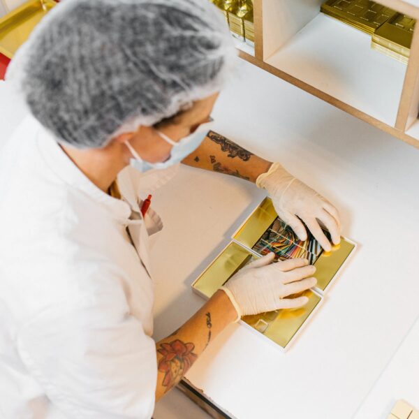 Chocoladeblokjes eigen logo - geschenkdoos 4 stuks