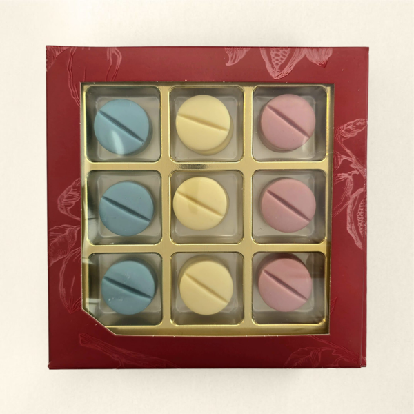 Chocolade beterschap pillen - Geschenkdoos 18 stuks