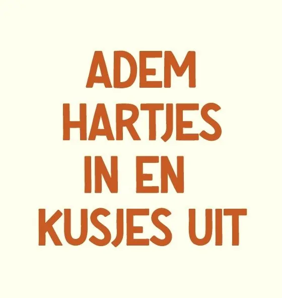 Magneettegeltje - Adem hartjes in en kusjes uit
