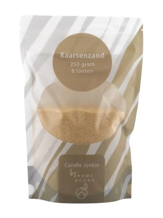Kaarsenkorrels Beige 250gr met 8 lonten
