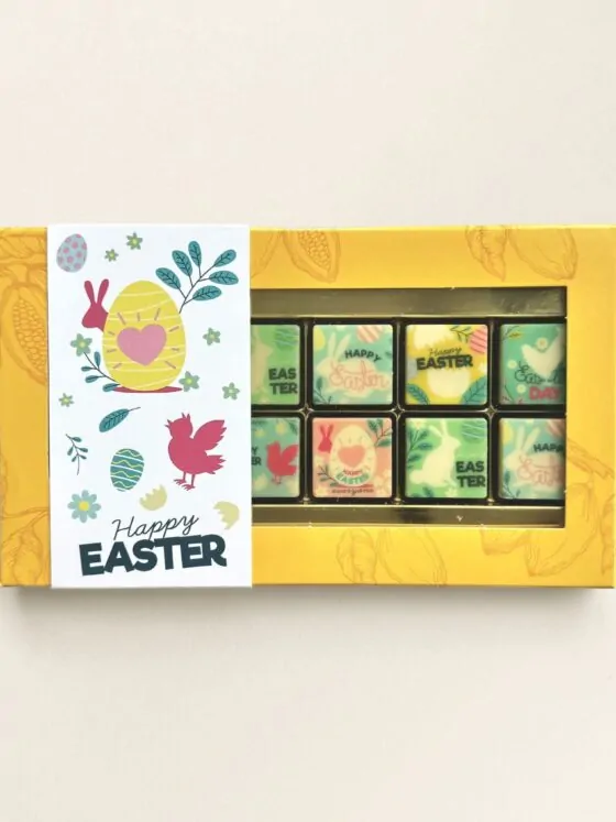 Chocoladeblokjes Pasen in geschenkdoos