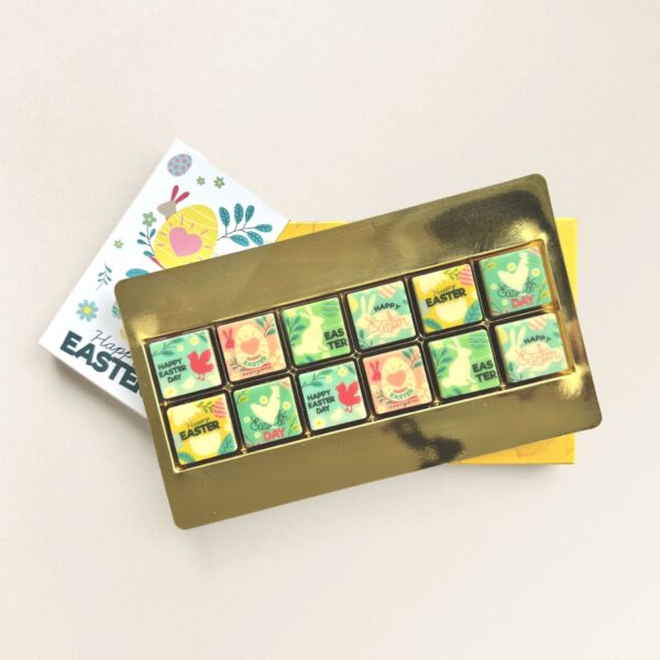 Chocoladeblokjes Pasen in geschenkdoos